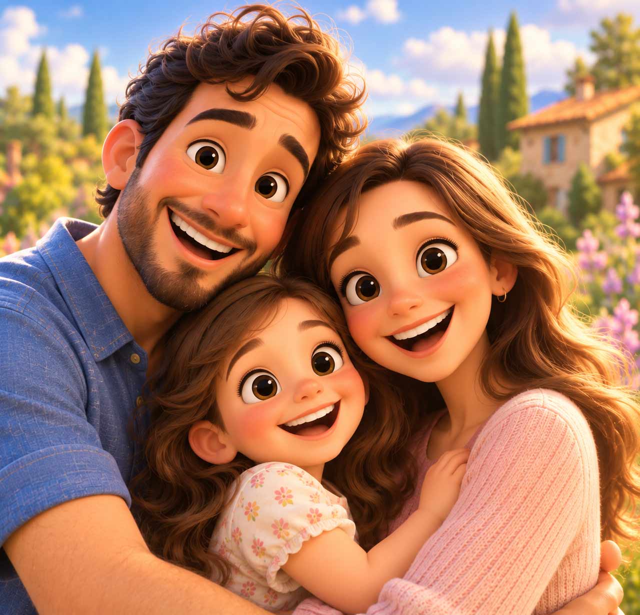 Personalized animated family portrait