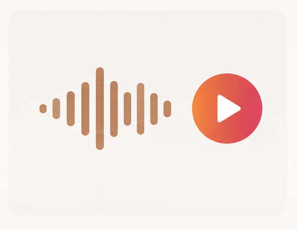 Audio waveform representing a voice sample